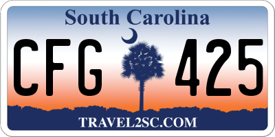 SC license plate CFG425