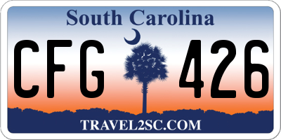 SC license plate CFG426