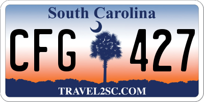 SC license plate CFG427