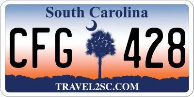 SC license plate CFG428
