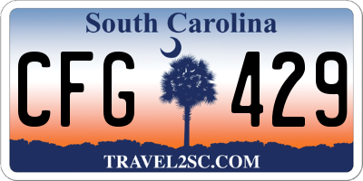 SC license plate CFG429