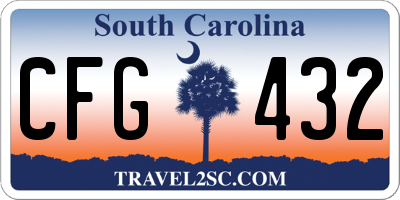 SC license plate CFG432