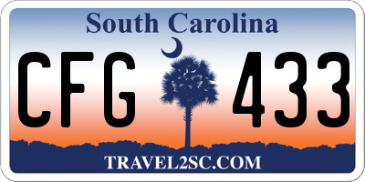 SC license plate CFG433