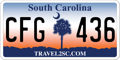 SC license plate CFG436