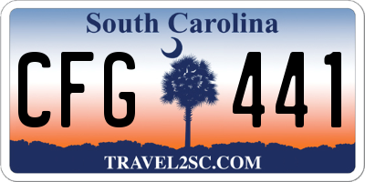 SC license plate CFG441