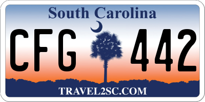 SC license plate CFG442