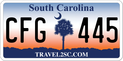 SC license plate CFG445