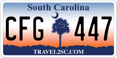 SC license plate CFG447