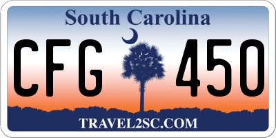 SC license plate CFG450
