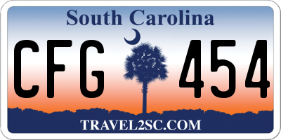 SC license plate CFG454
