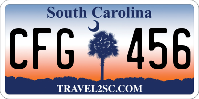 SC license plate CFG456