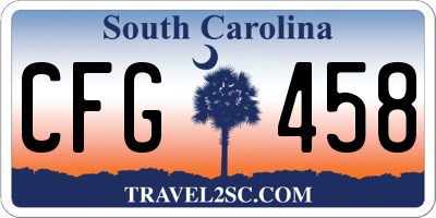 SC license plate CFG458