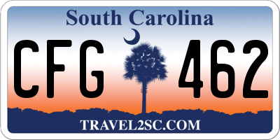 SC license plate CFG462