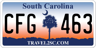 SC license plate CFG463