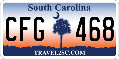 SC license plate CFG468