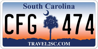 SC license plate CFG474