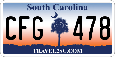SC license plate CFG478