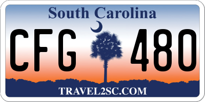SC license plate CFG480