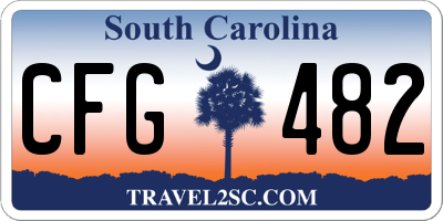 SC license plate CFG482