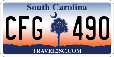 SC license plate CFG490