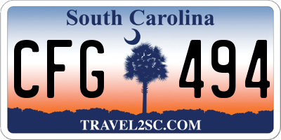 SC license plate CFG494