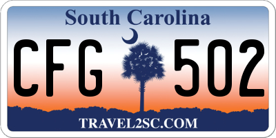SC license plate CFG502