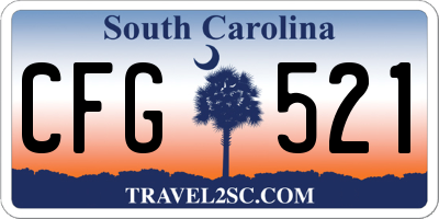 SC license plate CFG521