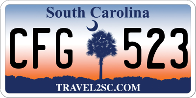 SC license plate CFG523