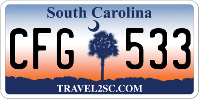 SC license plate CFG533