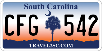SC license plate CFG542