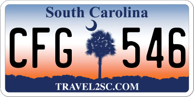 SC license plate CFG546