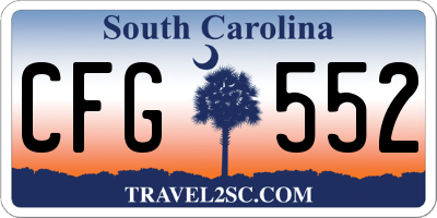 SC license plate CFG552
