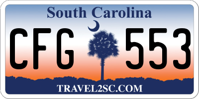 SC license plate CFG553