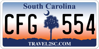 SC license plate CFG554