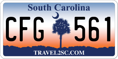 SC license plate CFG561