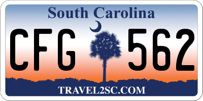 SC license plate CFG562