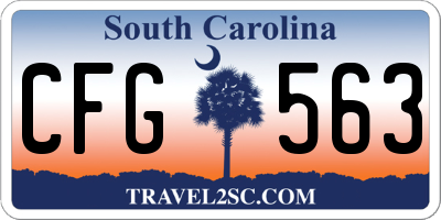 SC license plate CFG563