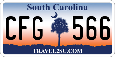 SC license plate CFG566