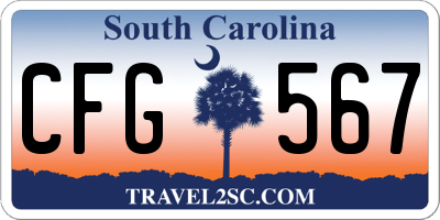 SC license plate CFG567