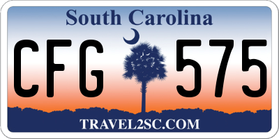 SC license plate CFG575