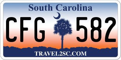 SC license plate CFG582