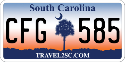 SC license plate CFG585