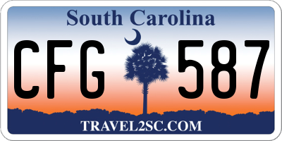 SC license plate CFG587