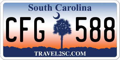 SC license plate CFG588