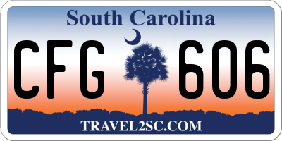 SC license plate CFG606
