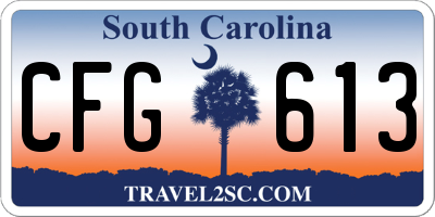 SC license plate CFG613