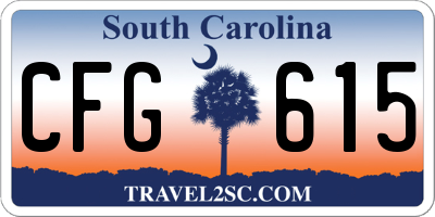 SC license plate CFG615