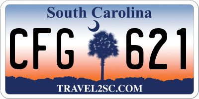 SC license plate CFG621