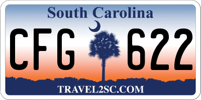 SC license plate CFG622