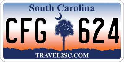 SC license plate CFG624